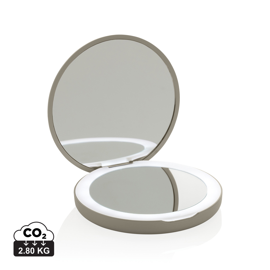 Miroir de maquillage à LED en plastique recyclé RCS Lumora