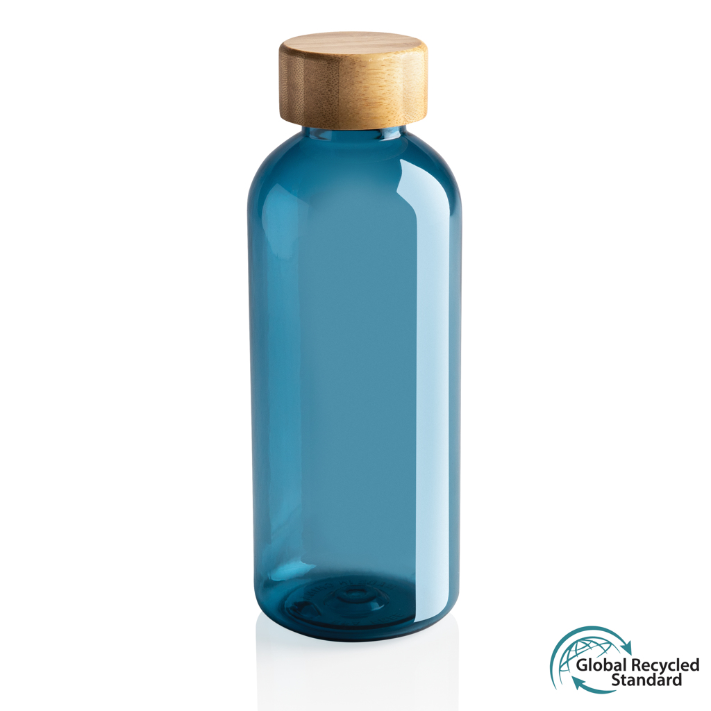 [KX114146] Bouteille en rPET GRS avec couvercle en bambou FSC (bleu)