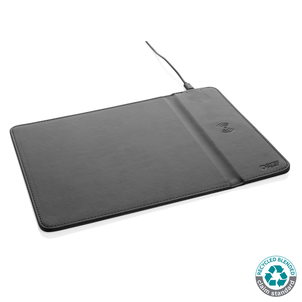 Tapis de souris en PU RCS avec chargeur 10W Swiss Peak