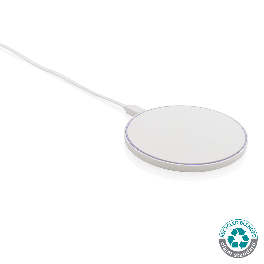 [KX090545] Chargeur induction 10W en plastique recyclé RCS (blanc)