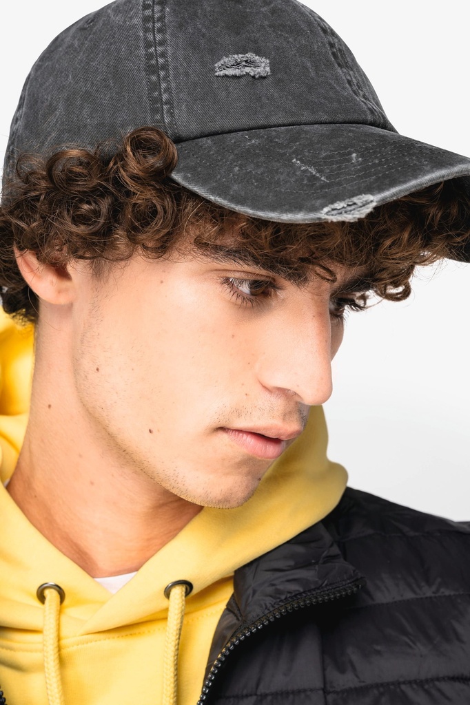 Casquette écoresponsable effet déchiré unisexe