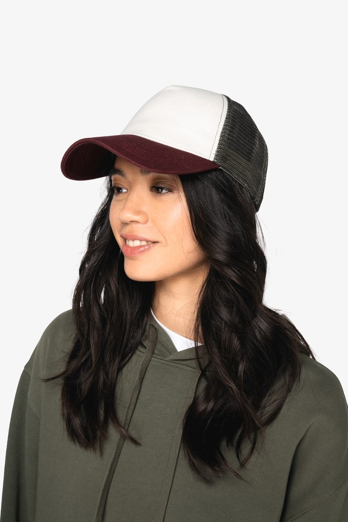 Casquette trucker écoresponsable 5 panneaux unisexe
