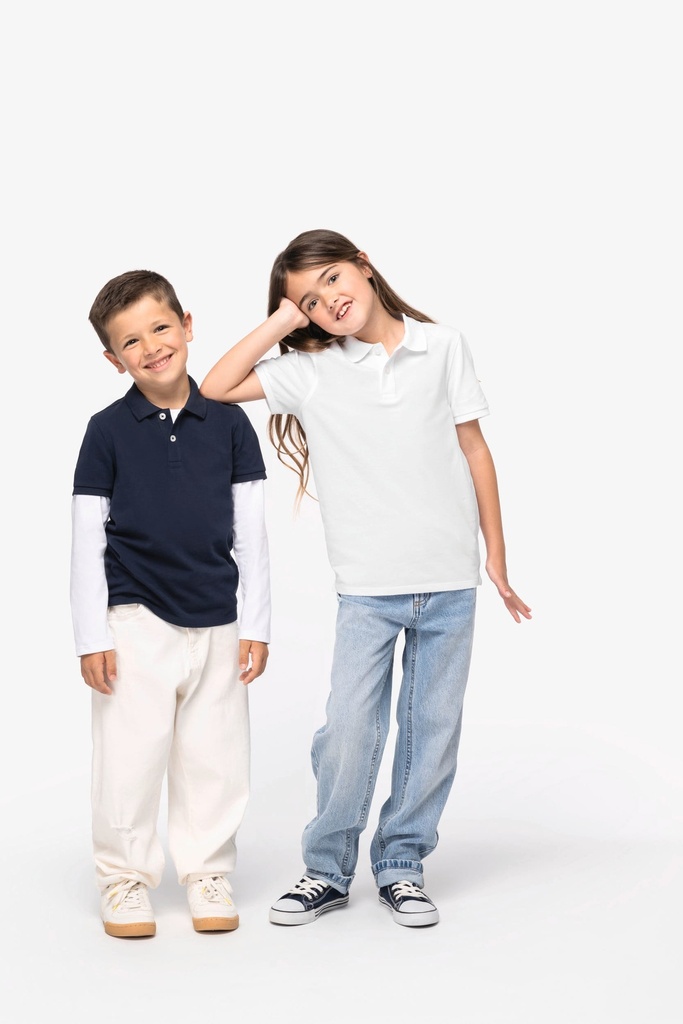 Polo écoresponsable maille piquée enfant