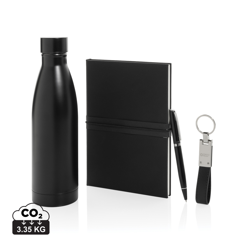 Set cadeau d'affaires luxe avec bouteille Swiss Peak