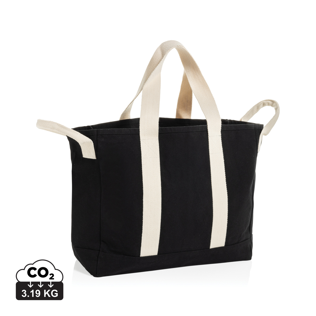 Sac de plage BEAU AWARE™ en toile recyclée 400 g/m², avec po
