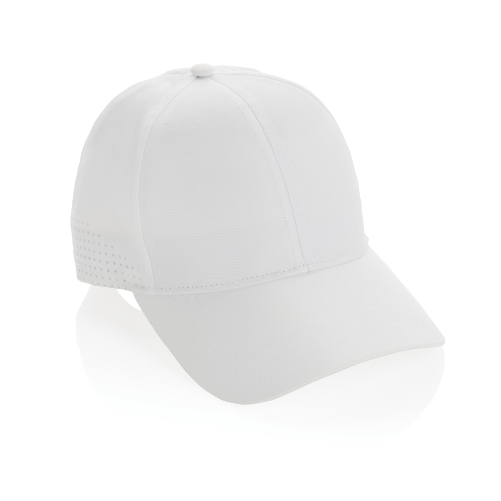 [KX162272] Casquette de sport 6 panneaux en rPET Impact AWARE™ (blanc)