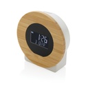 Horloge bureau en bambou FSC® et plastique recyclé RCS Utah
