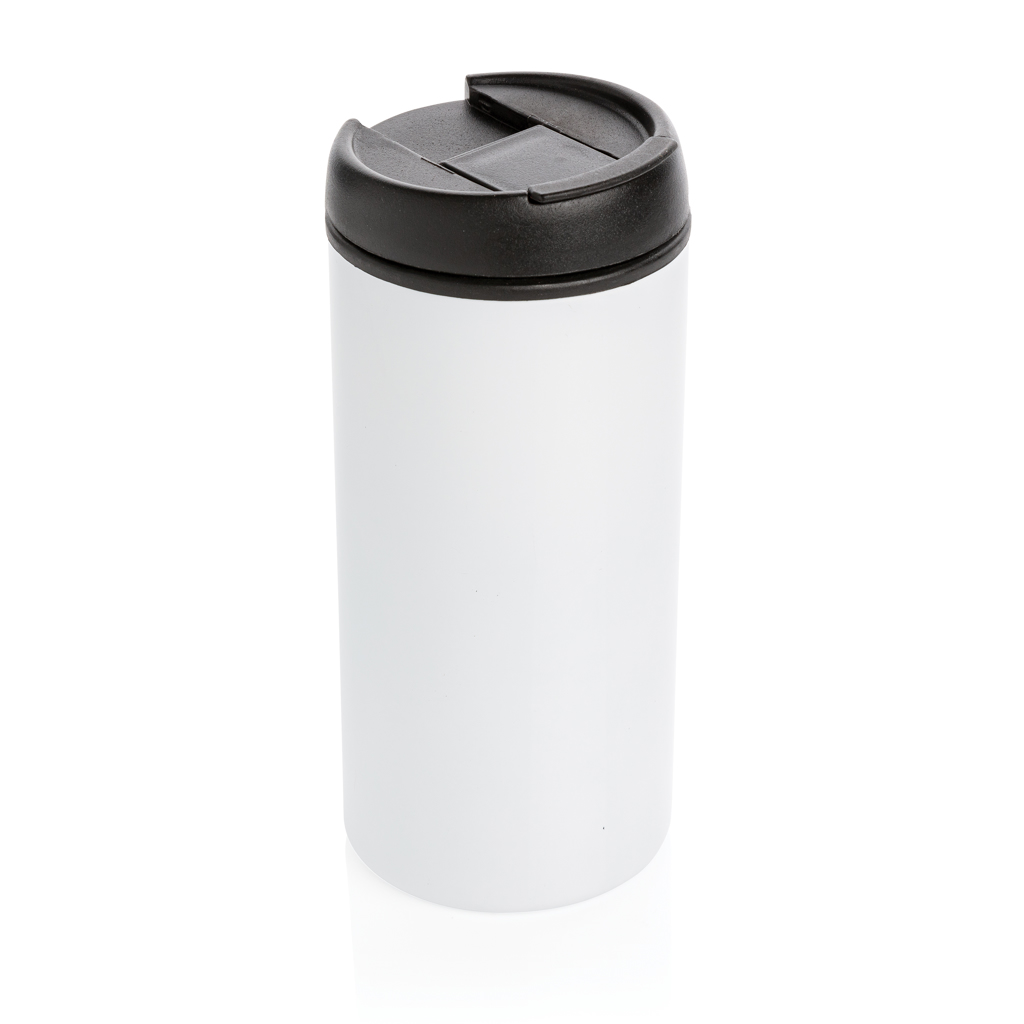 [KX115163] Mug Metro en acier inoxydable recyclé RCS (blanc)