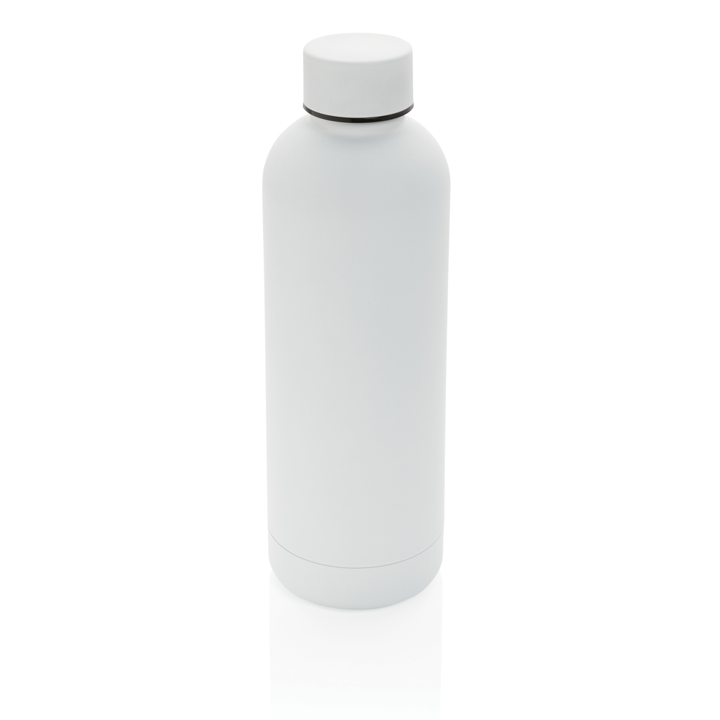 [KX115169] Bouteille isotherme 500ml en acier inoxydable recyclé RCS (blanc)