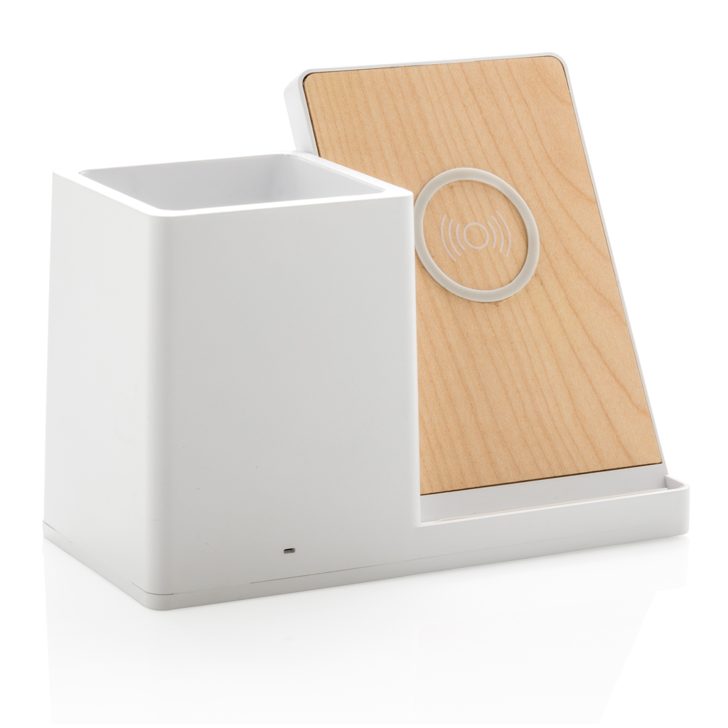 [KX090573] Chargeur 10W avec porte-stylo FSC® et RCS Ontario (blanc)