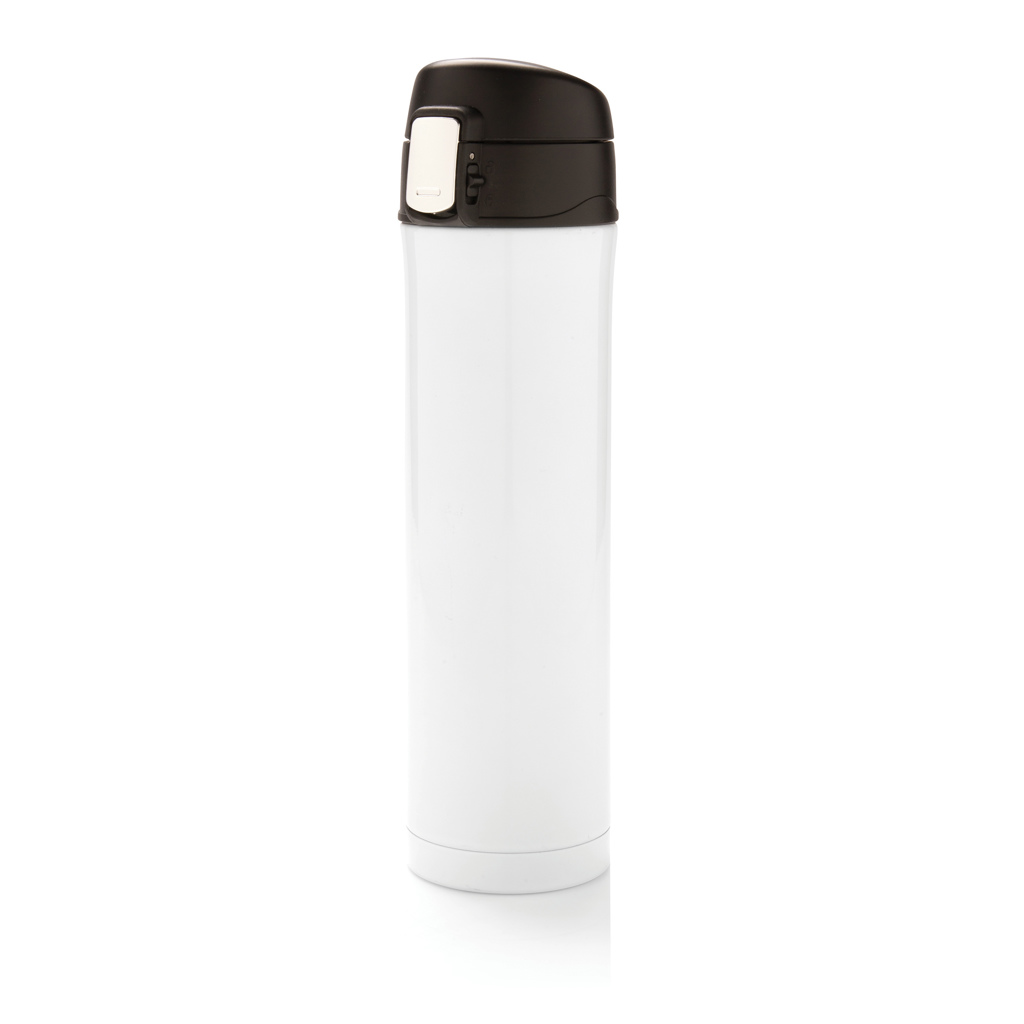 [KX115307] Bouteille 450ml verrouillage facile en plastique recyclé RCS (blanc)