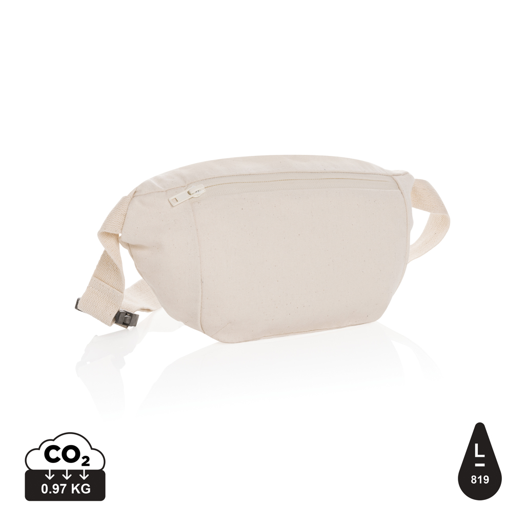 [KX102955] Sac de hanche en toile recyclé et non teintée Impact AWARE™ (blanc)