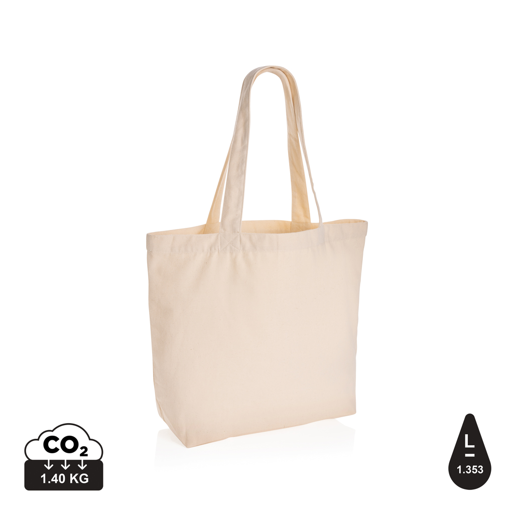 [KX152024] Sac shopping en toile 240g/m² recyclée non teinté Aware™ (blanc)