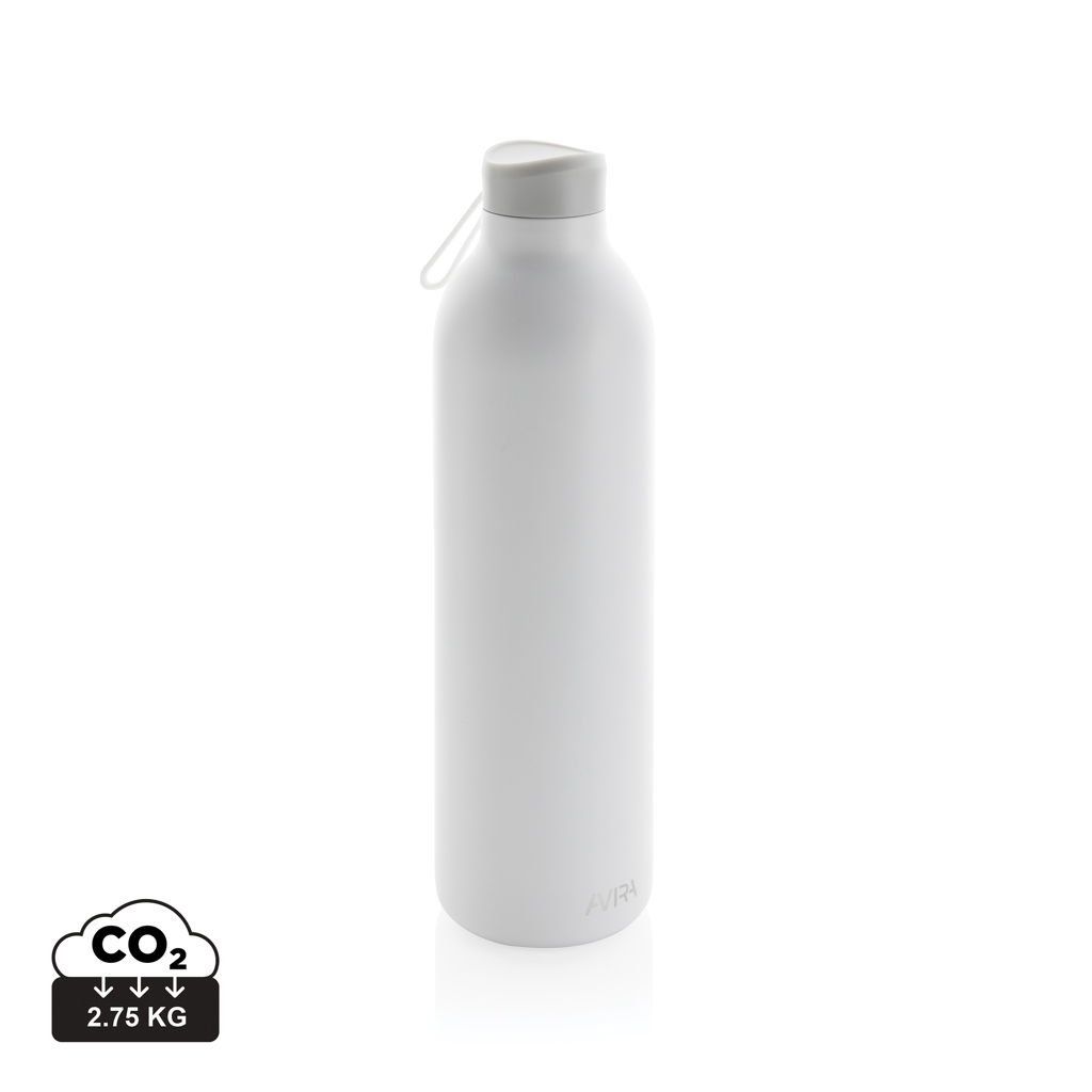 [KX115554] Bouteille isotherme 1L Avira Avior en acier recyclé RCS (blanc)