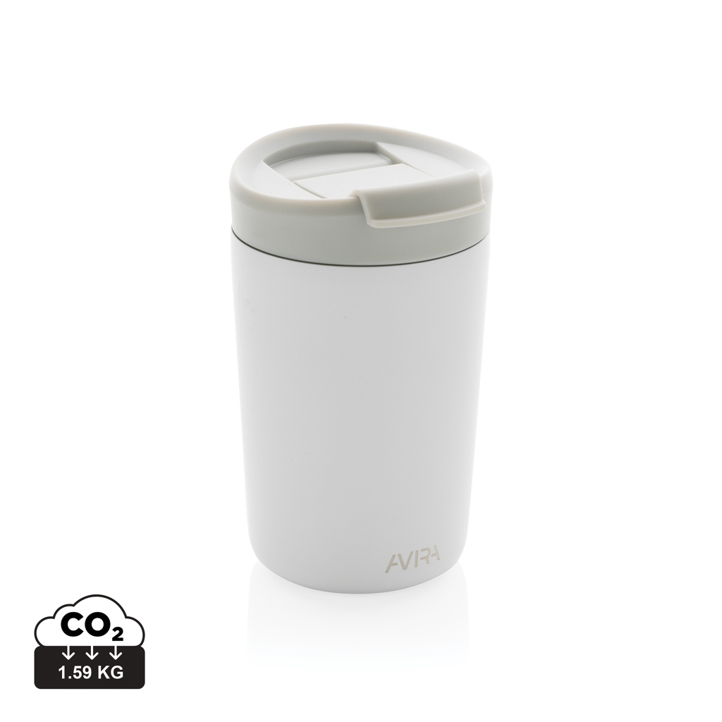 [KX115560] Mug 300ml en acier recyclé RCS Avira Alya (blanc)