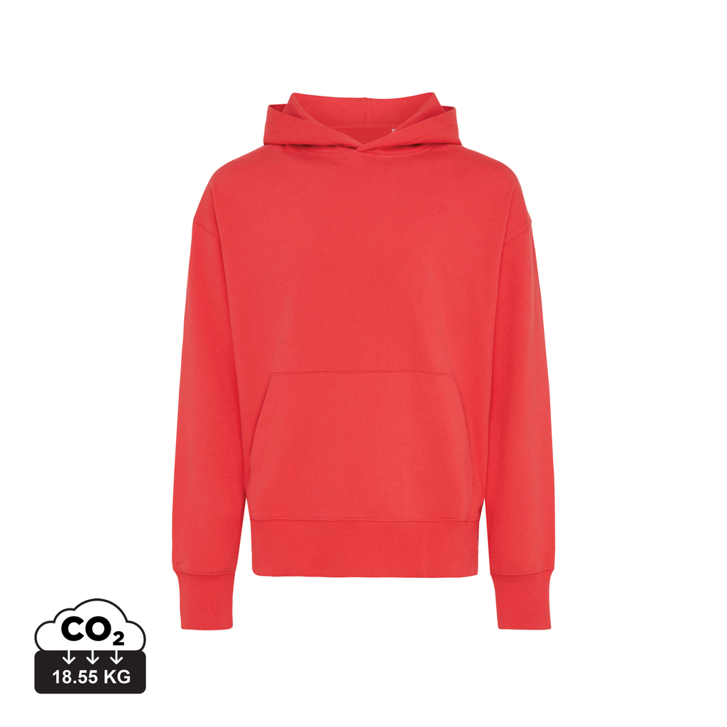 Sweat à capuche en coton recyclé Iqoniq Yoho (rouge)