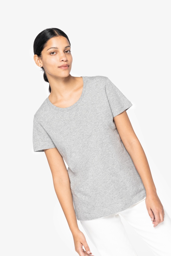 [122103] T-shirt col rond femme - 155g (s, black)