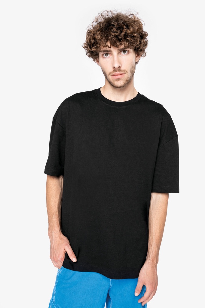 [122108] T-shirt oversize homme - 220g (s, black)