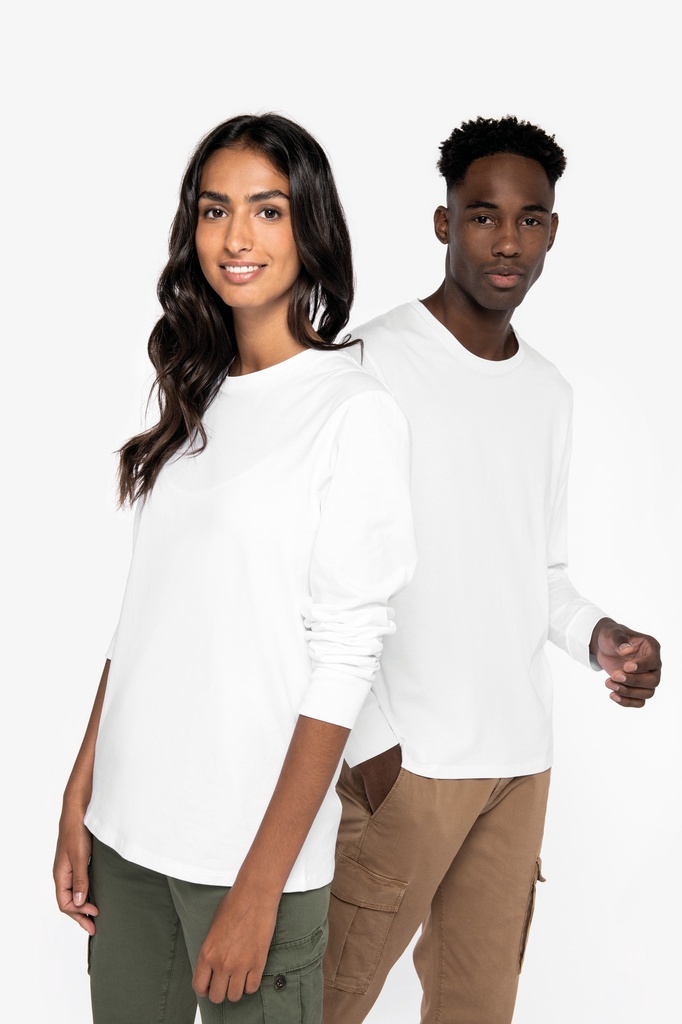[122108] T-shirt unisexe manches longues - 180g (s, black)