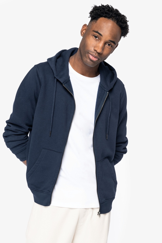 [122117] Sweat zippé capuche unisexe - 350g (s, black)