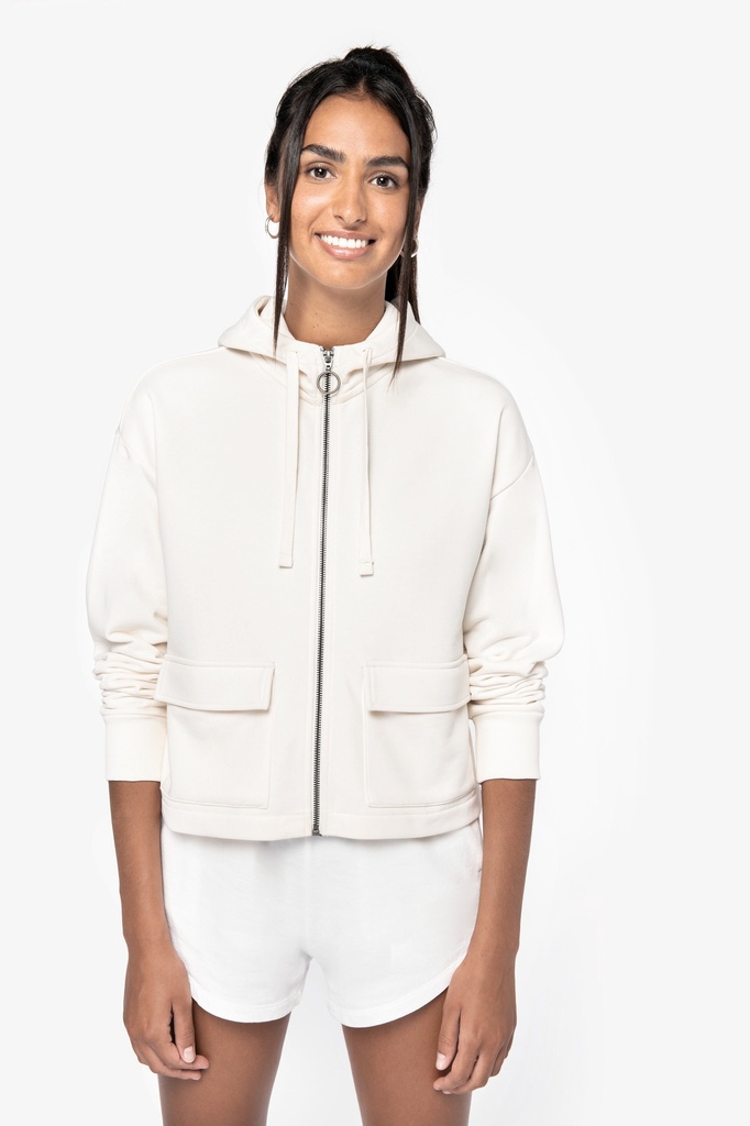 [122121] Sweat zippée femme - 300g (s, black)