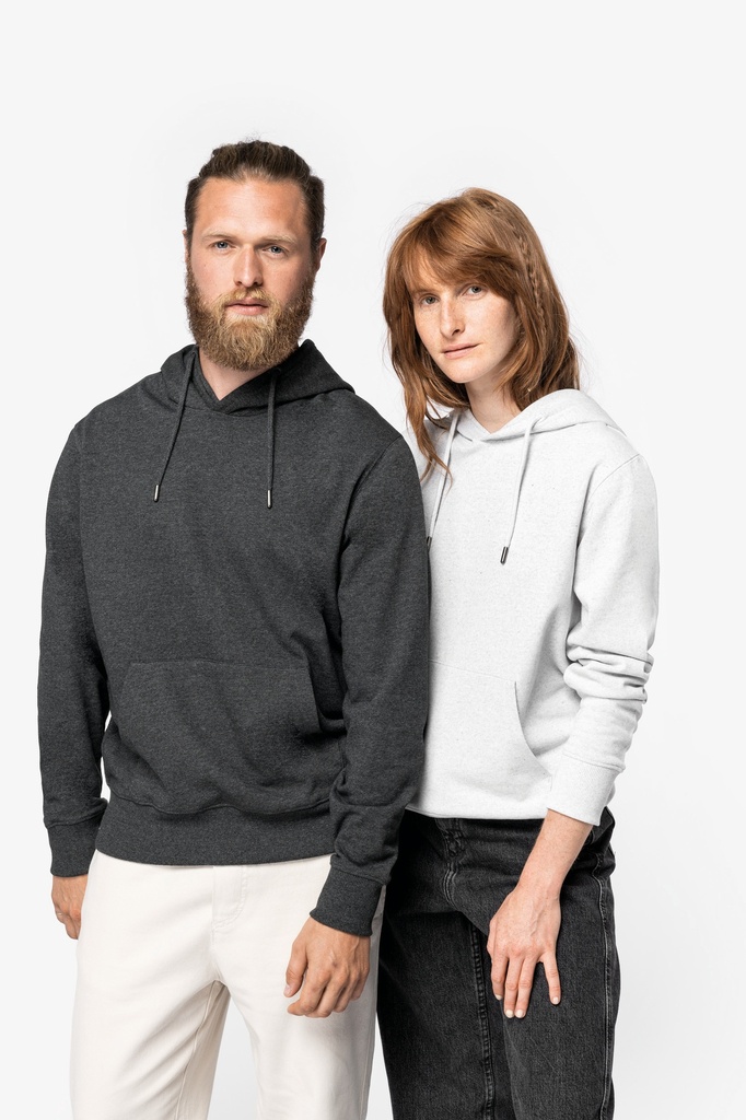 [122123] Sweat recyclé à capuche unisexe - 300g (s, recycled anthracite heather)