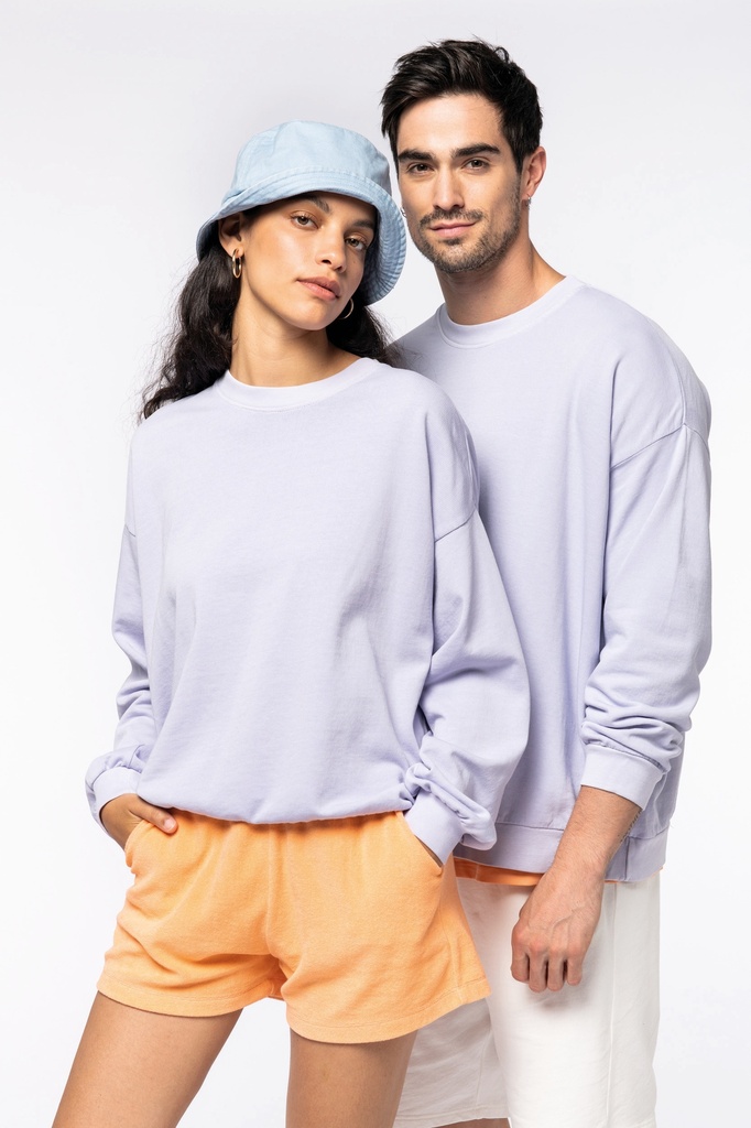 [122127] Sweat Terry280 oversize unisexe - 280g (s, washed navy blue)