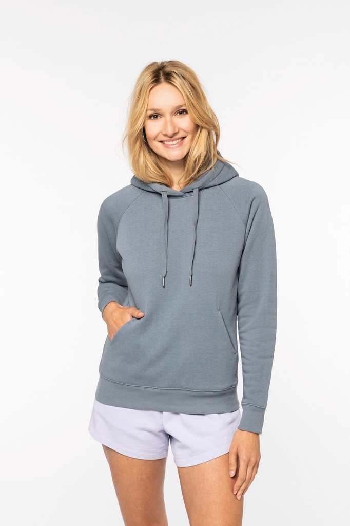[122125] Sweat capuche raglan femme - 350g (s, black)