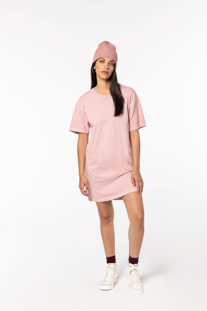 [122130] Robe t-shirt Femme- 165g (s, washed navy blue)