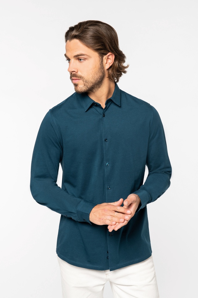 [122142] Chemise jersey homme - 155g (s, white)