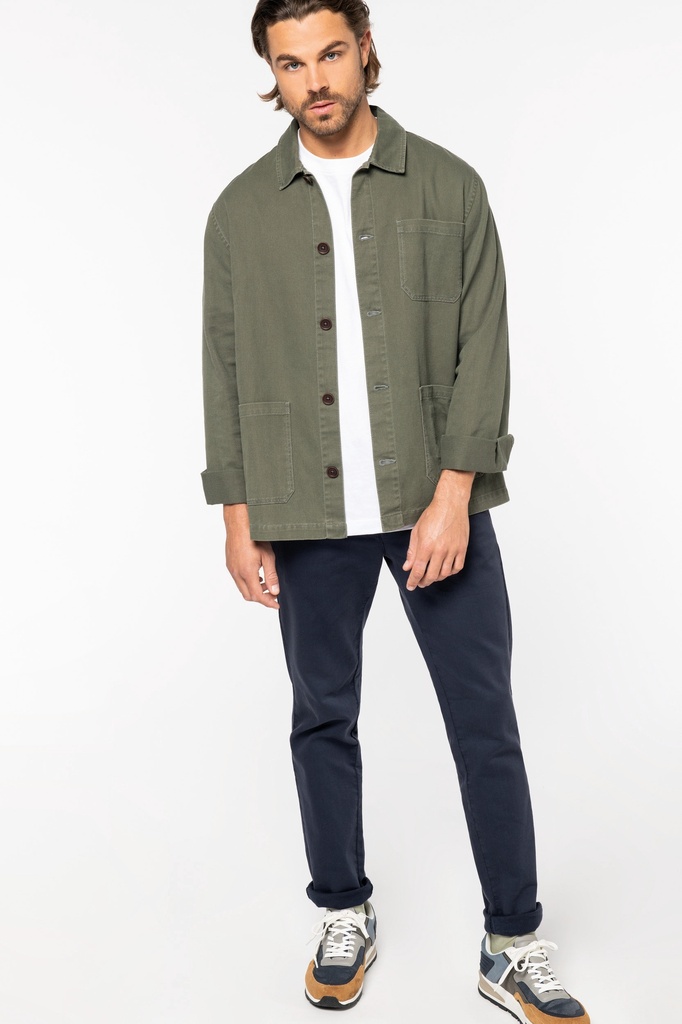 [122154] Veste "Atelier" délavée homme - 300g (s, washed navy blue)