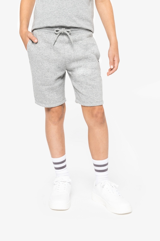 [122159] Bermuda molleton enfant - 300g (4/6 ans, black)