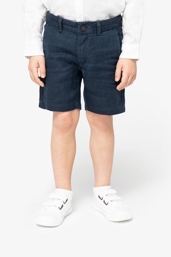 [122162] Bermuda en lin garçon - 210g (4/6 ans, navy blue)