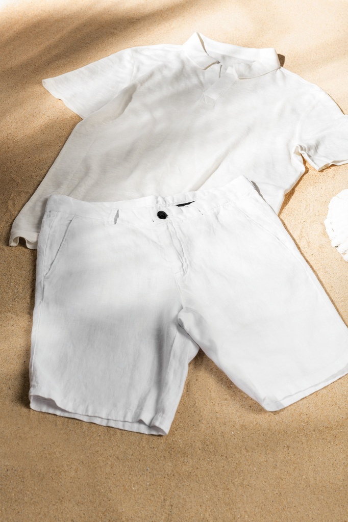 [122164] Bermuda en lin homme - 210g (36 fr, white)
