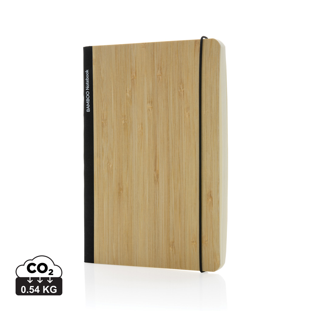 [KX121300] Carnet de notes A5 en bambou Scribe (noir)