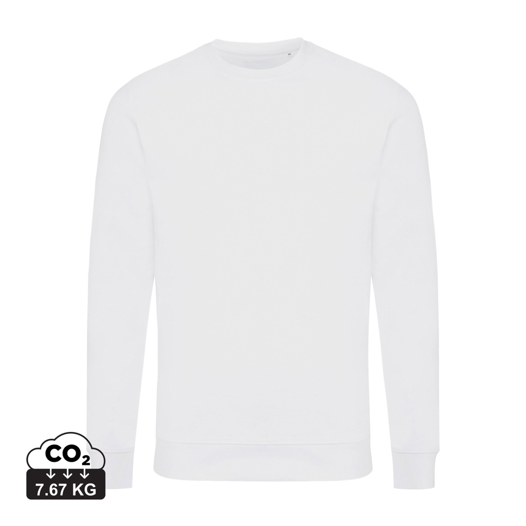 [KX12441328] Sweater à col rond en coton recyclé Iqoniq Zion (blanc)