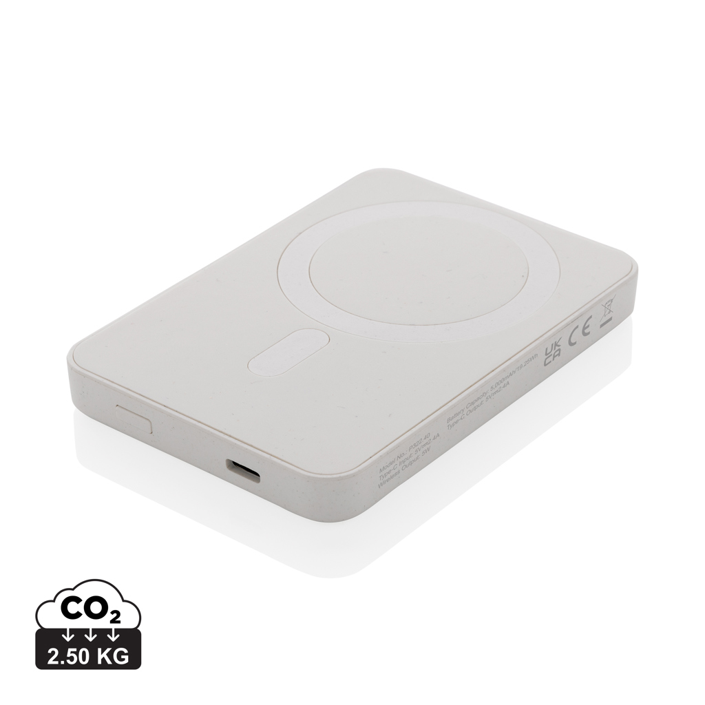 [KX090618] Powerbank magnétique 5000mAh en plastique RCS Magnetix (blanc)