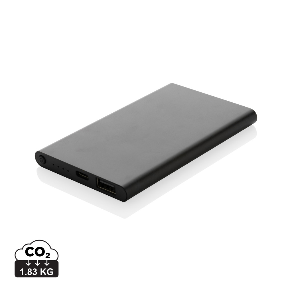 Powerbank 4000mAh en plastique recyclé/aluminium RCS