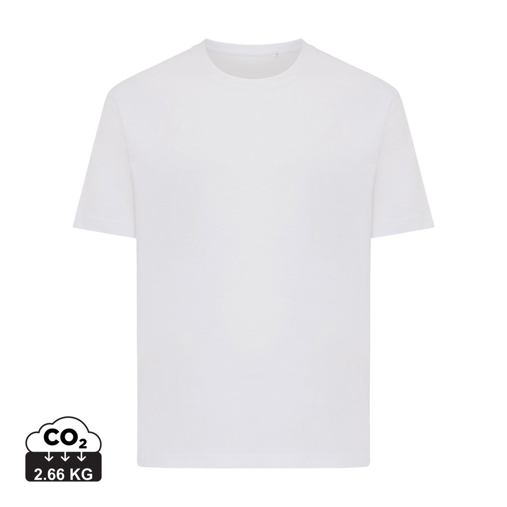 [KX12466765] T-shirt coupe boxy en coton recyclé Iqoniq Teide (blanc)