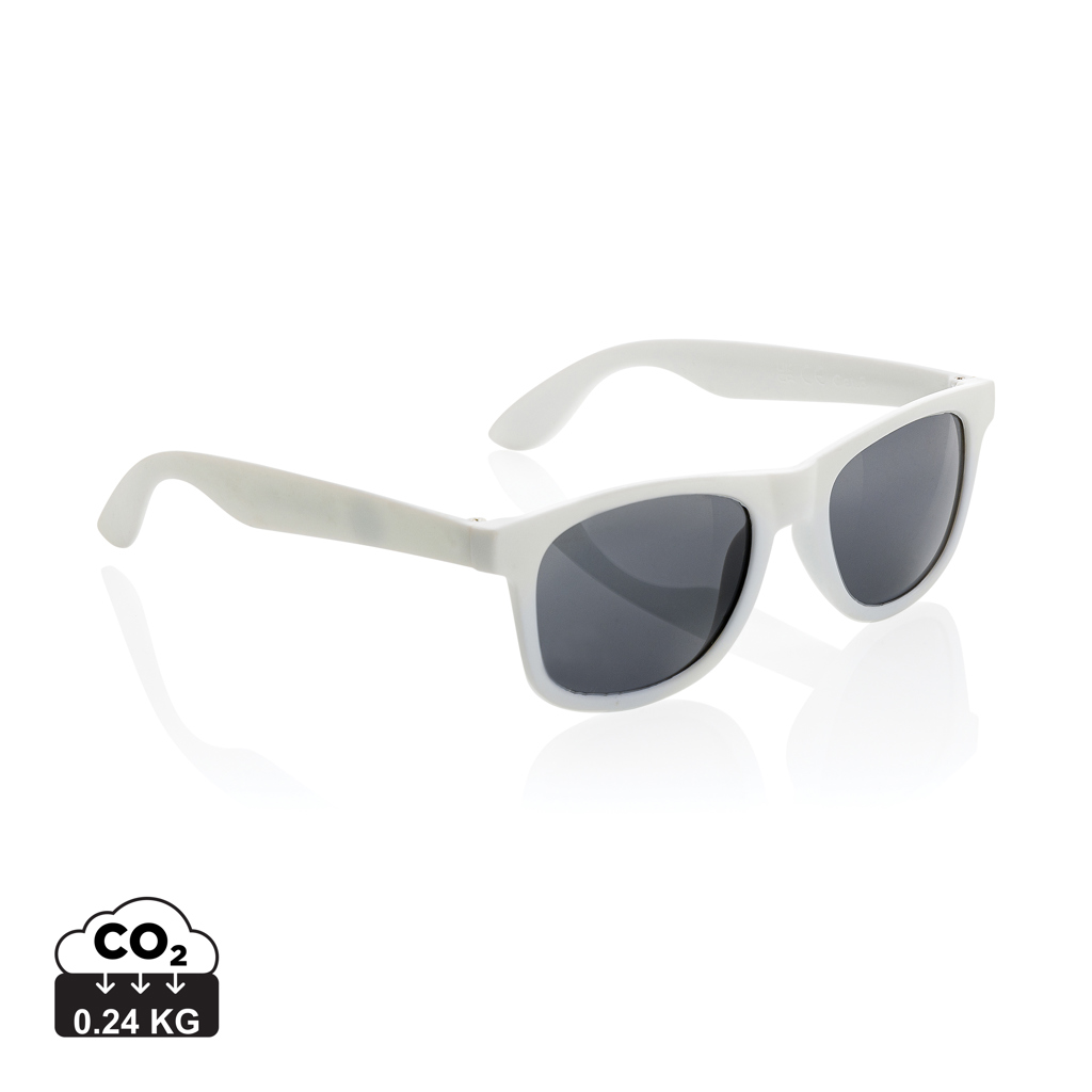 [KX0593] Lunettes de soleil en plastique PP recyclé RCS (blanc)