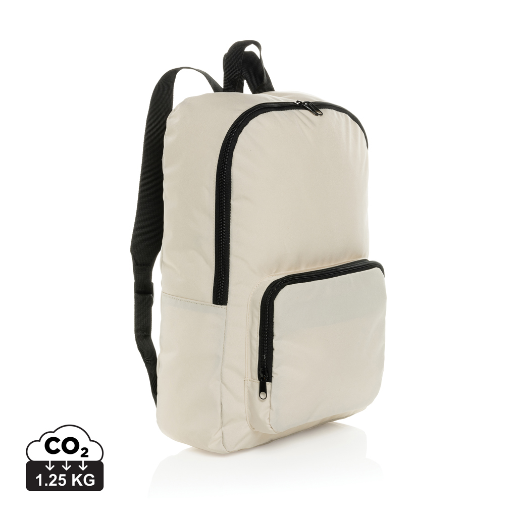 [KX1018182] Sac à dos classique pliable en rPET AWARE™ Dillon (blanc)