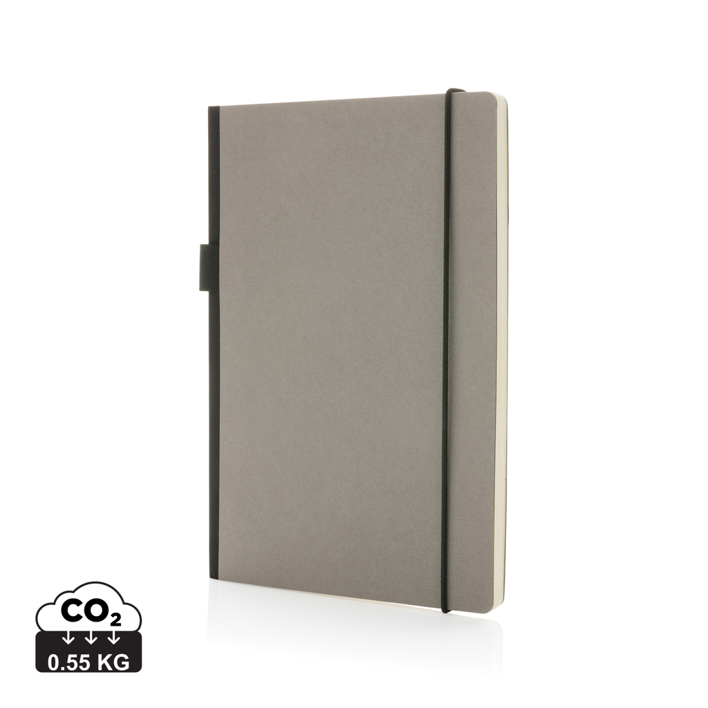 [KX125702] Carnet A5 à couverture rigide avec soufflet (gris)