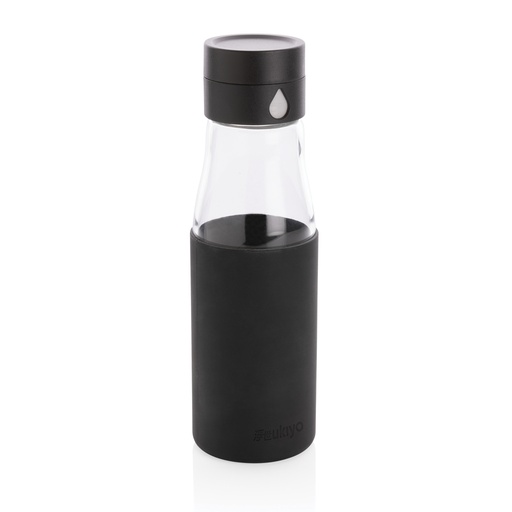 Bouteille en verre 600ml avec compteur d'hydradation Ukiyo