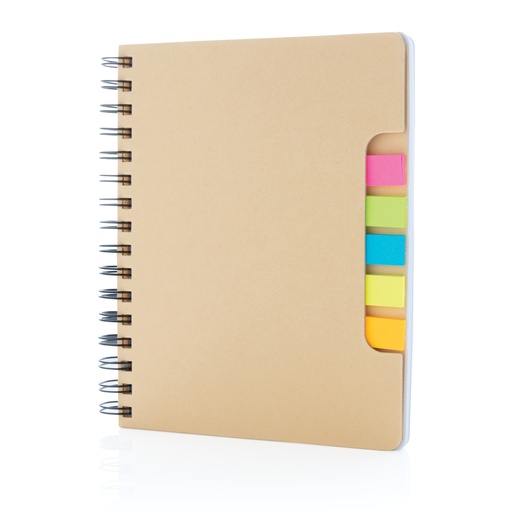 [KX120385] Carnet de notes A5 Kraft avec notes autocollantes