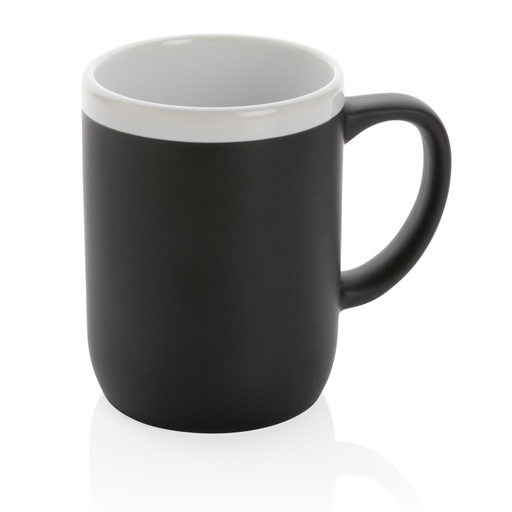 Mug en céramique avec bord blanc