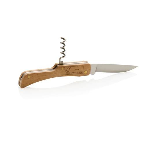 [KX050631] Couteau en bois avec décapsuleur FSC®