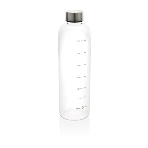 [KX115282] Bouteille d'eau 1L avec suivi d'hydratation en rPET GRS