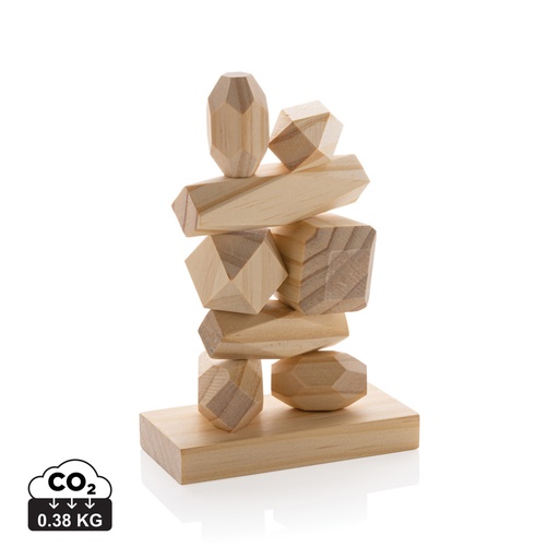 [KX030158] Pierres d'équilibre en bois dans une pochette Ukiyo Crios