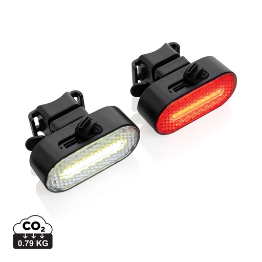 [KX050668] Set d'éclairage de vélo via USB en plastique RCS Lumino