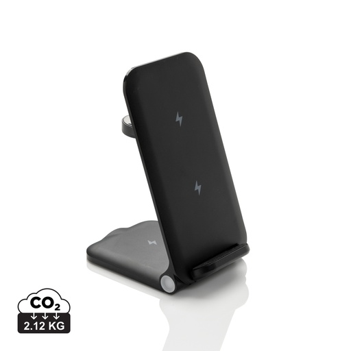 [KX090638] Chargeur 15W 3 en 1 en plastique recyclé RCS Powerpal